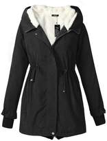 Thumbnail for your product : fereshte Women's Sherpa Lined Long Jacket Hooded Parka Overcoat Tag L