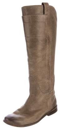 Frye Leather Round-Toe Knee-High Boots