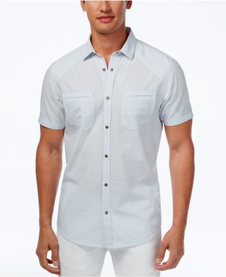 INC International Concepts Men's Dual-Pocket Snap-Front Shirt, Created for Macy's