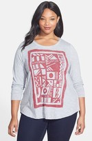 Thumbnail for your product : Lucky Brand Framed Geometric Print Tee (Plus Size)