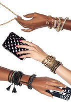 Thumbnail for your product : Cara Accessories Crystal Coil Bracelet