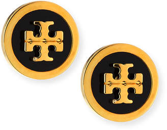 Tory Burch Lacquered Logo Stud Earrings