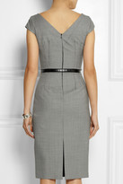 Thumbnail for your product : Michael Kors Belted houndstooth stretch-wool dress