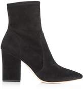 Thumbnail for your product : Loeffler Randall Women's Isla Suede Pointed Toe Block Heel Booties