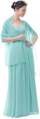 Remedios Soft Chiffon Shawl Bridal Wedding Wrap Women's Evening Dress Scarves,79*18''