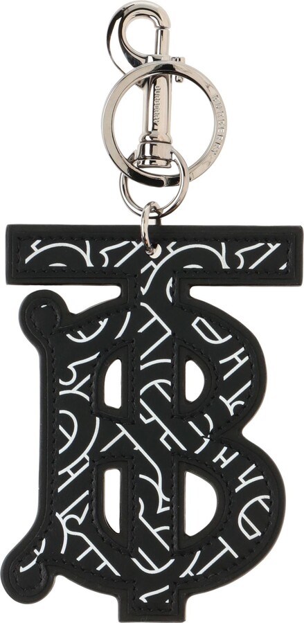 Burberry Gold and Silver Monogram Keychain Burberry