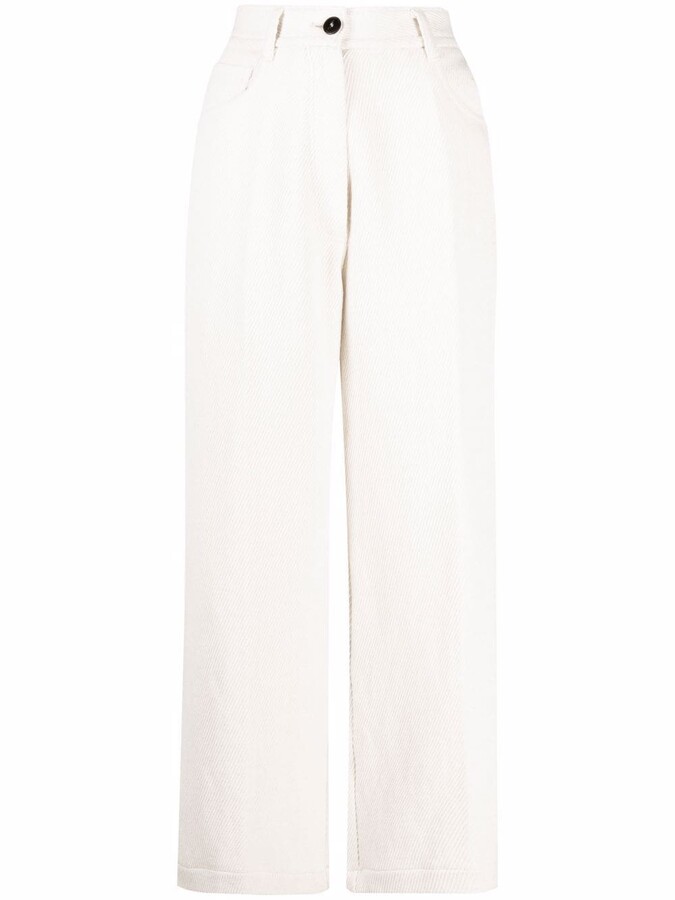 Natural Womens Clothing Trousers Forte Forte Trouser in Beige Slacks and Chinos Harem pants 
