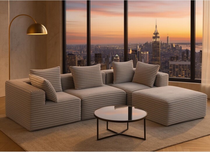 Streamdale Furniture Streamdale Compressed Sofa:Magic Cube Sofa-ykx-33001-Grey