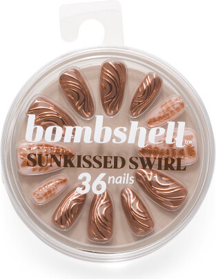 TJMAXX Sunkissed Swirls Med Almond Nails For Women