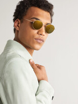Thumbnail for your product : Oliver Peoples Altair Round-Frame Gold-Tone Polarised Sunglasses