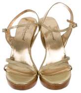 Thumbnail for your product : Dolce & Gabbana Metallic Platform Sandals