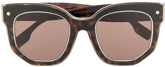 Burberry Eyewear Cat Eye Tortoise Shell Sunglasses