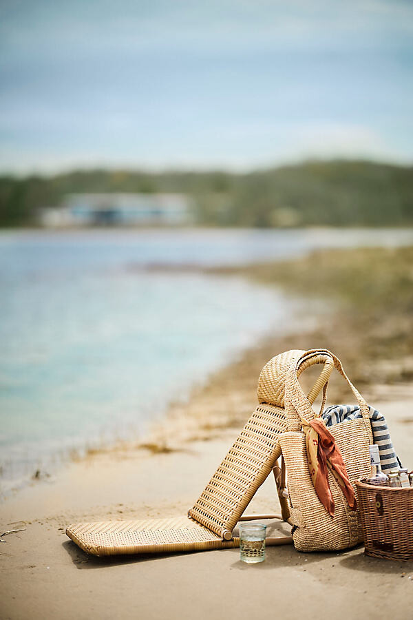 Folding Rattan Lounge Chair at Terrain