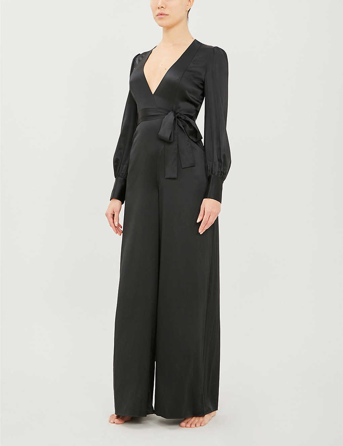 satin pajama jumpsuit