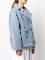 Thumbnail for your product : Stand Studio Notch Lapel Faux Shearling Coat