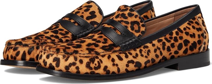 Cole Haan Lana Lux Penny Loafers Remastered Women's Flat Shoes Leopard Print : 6.5 C - Wide, Leather