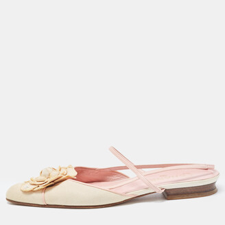 Chanel Black Mesh Camellia Flower Open Toe Flat Sandals Size 9/39.5 -  Yoogi's Closet