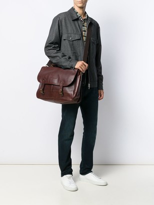 Barbour Foldover Buckled Strap Briefcase