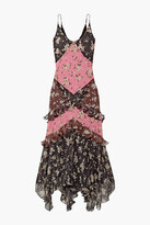 Thumbnail for your product : Michael Kors Collection Paneled Ruffled Floral-print Silk-chiffon And Crepe Maxi Dress