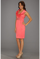 Thumbnail for your product : Eliza J Shawl Collar Shift Dress With Beaded Waist
