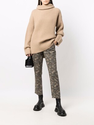 Current/Elliott Camouflage-Print Cropped Trousers