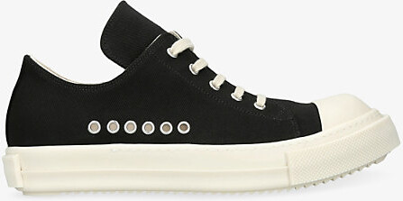Drkshdw Mens Black Eyelet Canvas Trainers Eur 42 / 8 Uk Men