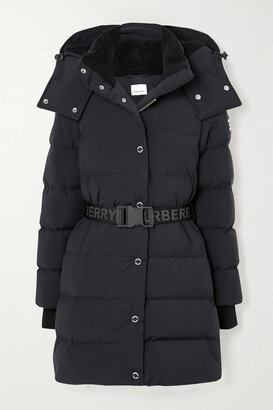 Burberry + Net Sustain Belted Hooded Quilted Shell Down Coat - Black -  ShopStyle