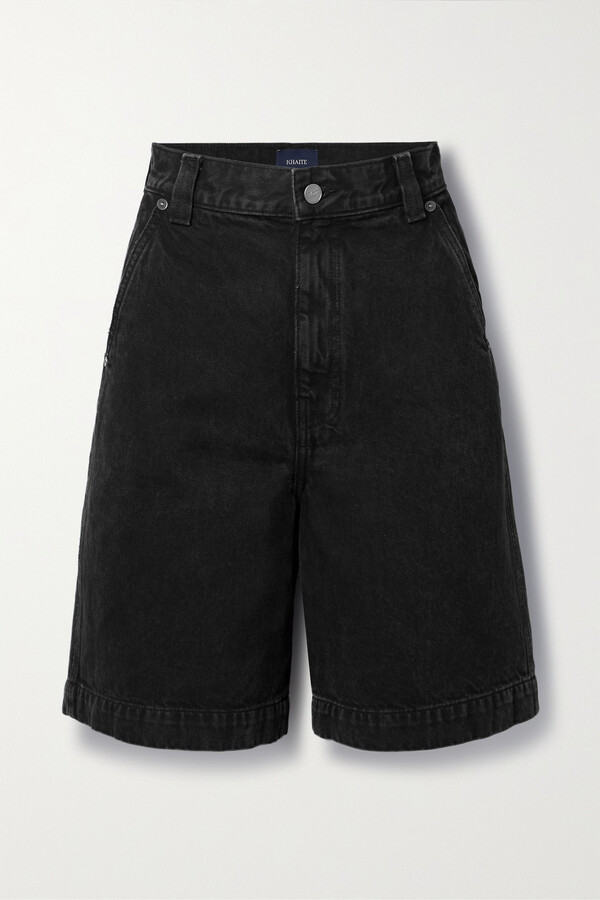 khaite denim shorts
