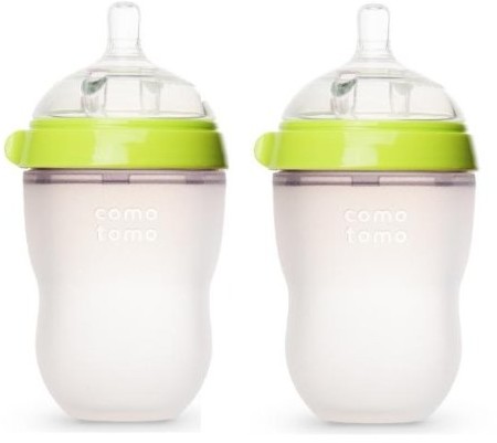 Natural Feel Baby Bottle Double Pack 8 oz - Green