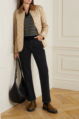 Burberry Reversible Corduroy-trimmed Quilted Shell And Checked Cotton Jacket - Beige - xx small