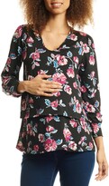 Thumbnail for your product : Everly Grey Pamela Maternity/Nursing Top