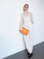 Thumbnail for your product : Jil Sander Padded Satin Clutch - Orange