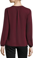 Thumbnail for your product : Laundry by Shelli Segal Studded Placket Top, Rich Garnet