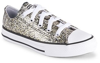 Converse Girl's Coated Glitter All Star Sneakers
