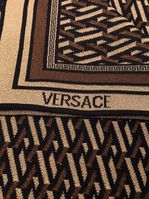 Versace Monogram-Patterned Knitted Scarf