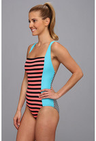 Thumbnail for your product : TYR Huntington Beach Stripes Deep V-Back One-Piece Swimsuit