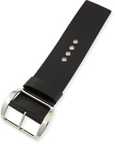 Thumbnail for your product : Givenchy Buckled Leather Cuff, Black