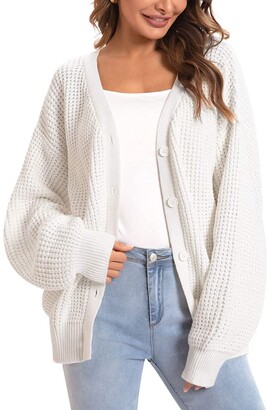 Long White Cotton Cardigan | Shop the world’s largest collection of ...