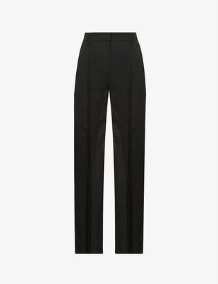 Nensi Dojaka Relaxed-fit high-rise crepe trousers