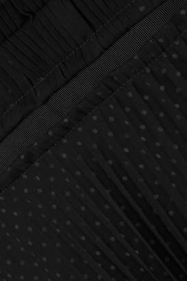 Loewe Layered Polka-dot Chiffon Maxi Dress - Black