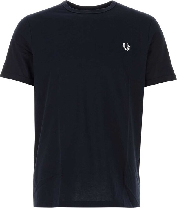 Fred Perry Ringer Logo-Embroidered Crewneck T-Shirt