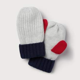 The White Company Chunky Colourblock Mittens, Multi, 3-6 years