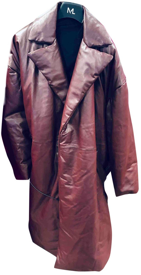 Balenciaga Brown Leather Coats - ShopStyle
