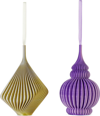 Sheyn SSENSE Exclusive Purple & Yellow Bloz & Zayl Ornament Set