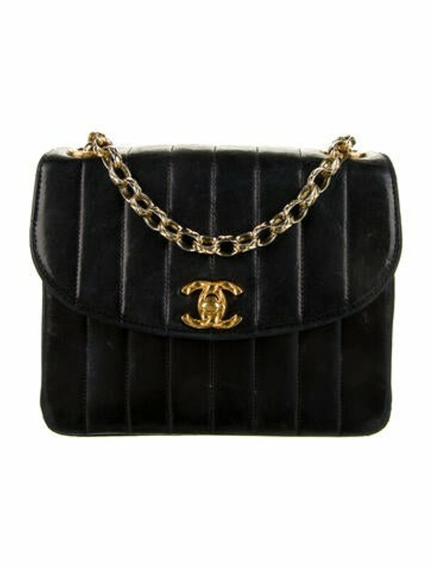 Chanel Vintage Mini Vertical Quilt Flap Bag Black - ShopStyle
