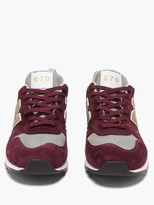 Thumbnail for your product : New Balance Made In Uk 670 Suede And Mesh Trainers - Burgundy/grey