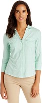 Thumbnail for your product : J.Mclaughlin Brynn Shirt in Lyford Jersey Molly Herringbone