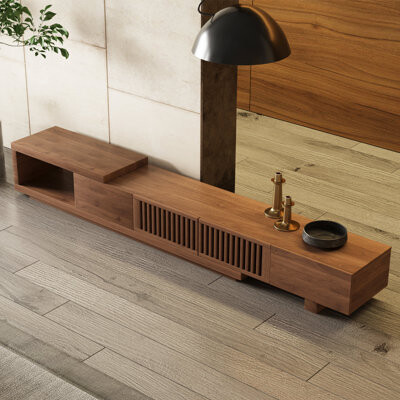 Latitude Run 103 Inch Extendable Wooden Tv Stand For Tvs Up To 100 Inches With Storage