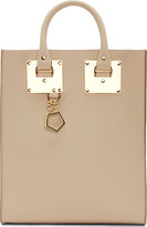 Thumbnail for your product : Sophie Hulme Oat Beige Saddle Leather Mini Tote Bag