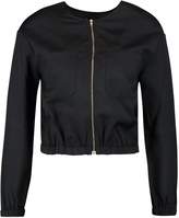 Thumbnail for your product : boohoo Petite Contrast Zip Detail Woven Bomber Jacket
